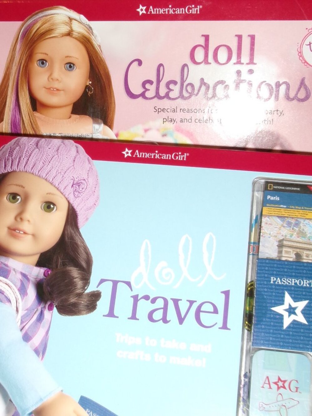 NWT American Girl Craft Books: Celebrations and Travel